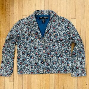 Vintage Floral Cottage Jacket Women M / P Short boxy Blazer Anne Carson